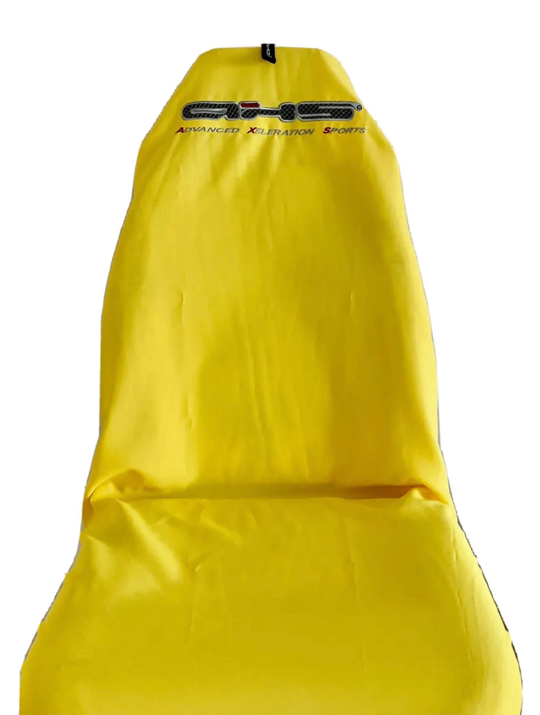 Pair Yellow AXS Aussie made & owned Throw over -Slip on seat covers